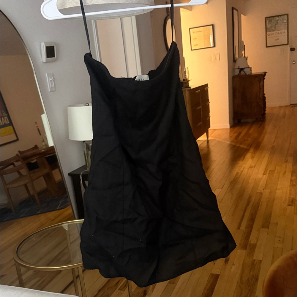 DISSH Black Mini Dress with Spaghetti Straps